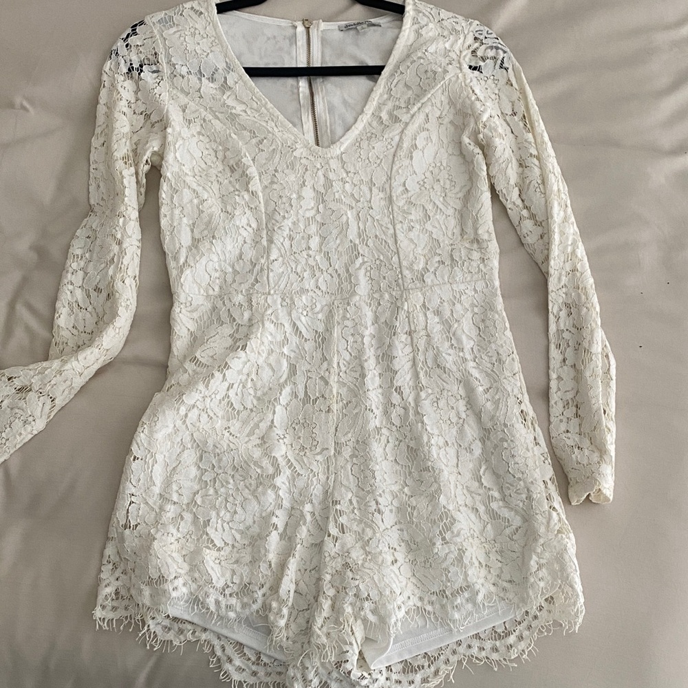 Charlotte Russe White Lace Romper